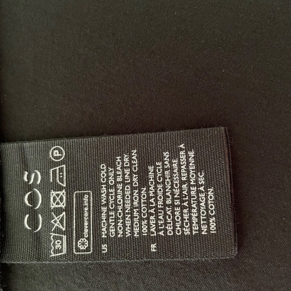 NWOT COS Cotton Black Swing Tank, XS - Picture 8 of 9